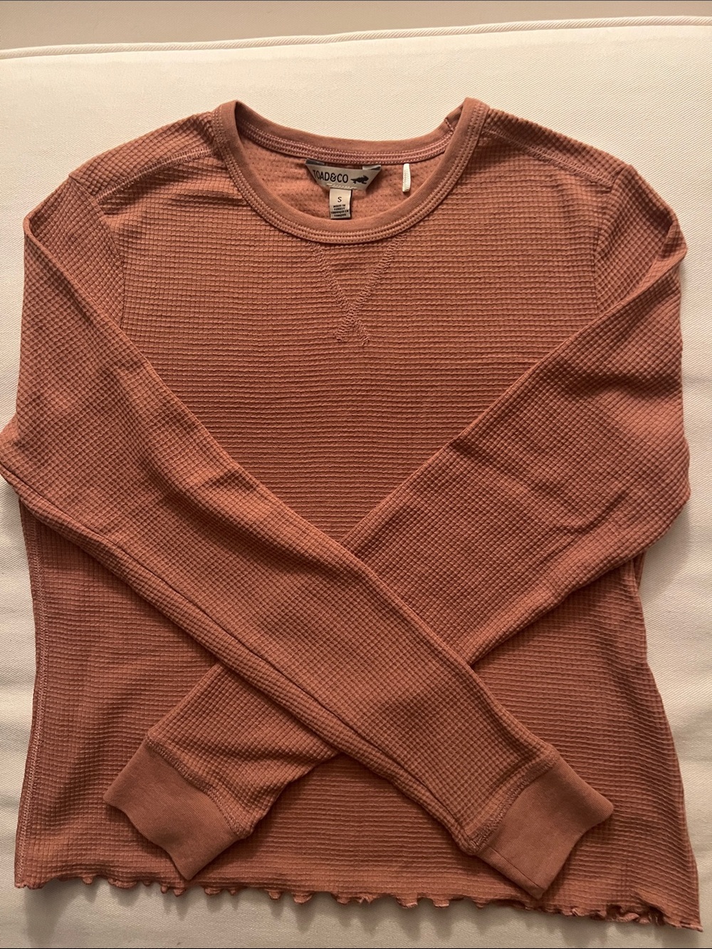 Toad and Co Foothill Long Sleeve Crew Rose color small